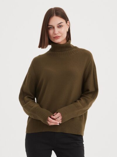 Tirelli Roll Neck Boxy Knit
