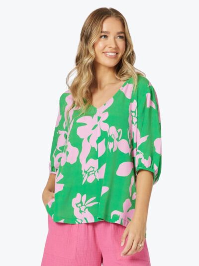 Threadz Spring V Neck Tunic 46326
