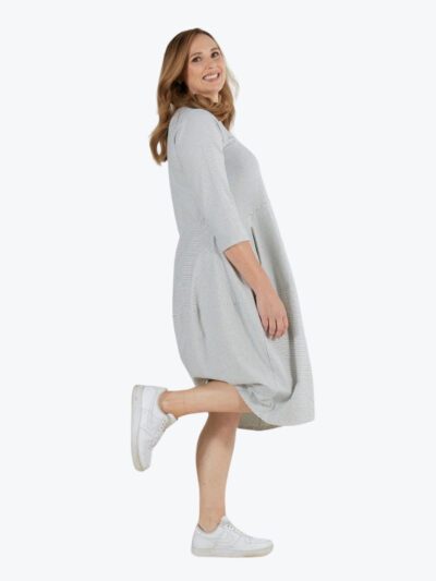 Tirelli Stripe Diagonal Seam Dress