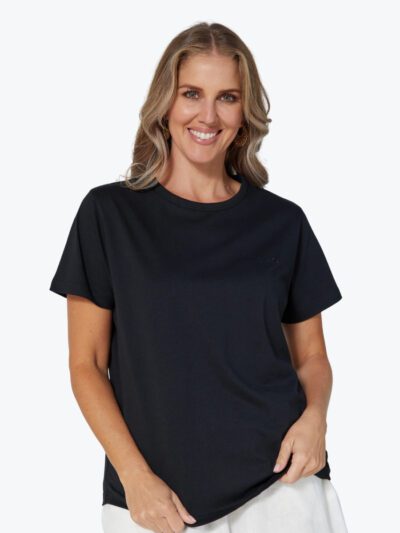 Stella + gemma short sleeve ace tee black