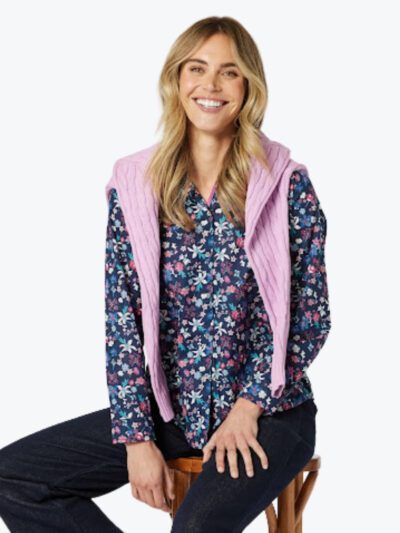 Gordon Smith Liberty Shirt in navy floral