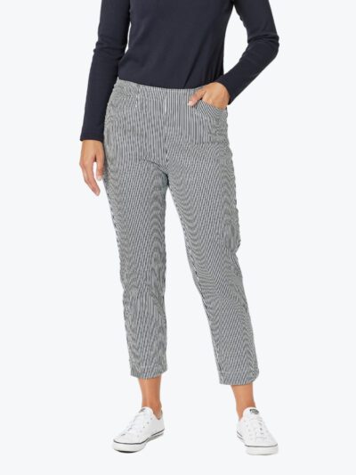 Gordon Smith Sorrento Stripe Pant in navy and white stripe