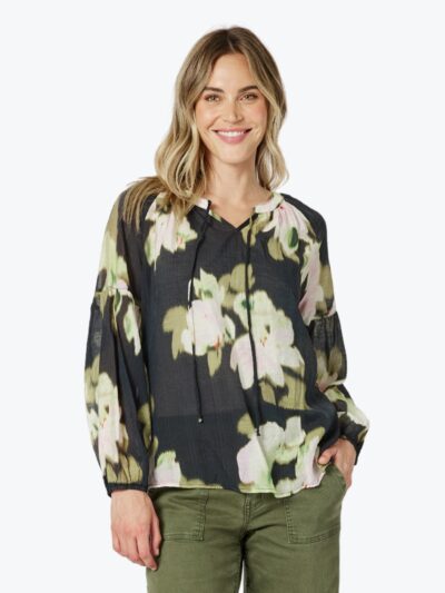 Gordon Smith Maggie Floral Blouse in Black/Multi
