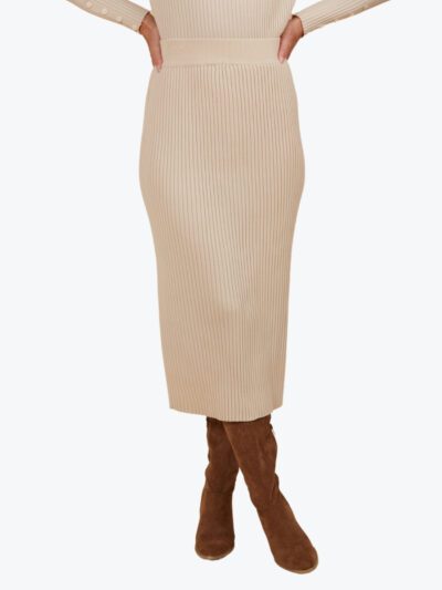 Isle of Mine Juno Knit Skirt in Canvas