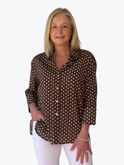 Gordon Smith Get Spotty Shirt in Koko/White